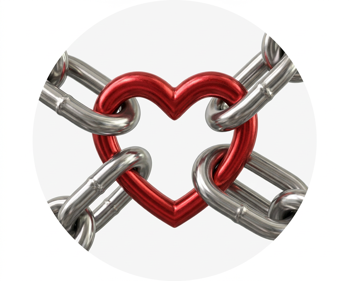 TRAKNIT heart-chain logo